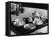 'Rose' Tea Set-Elsie Collins-Framed Stretched Canvas