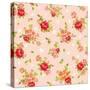 Rose Vintage Pattern on Light Design Background-Aleksey Vl B.-Stretched Canvas