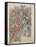 Rose' Wallpaper Design (Pencil and W/C on Paper)-William Morris-Framed Stretched Canvas