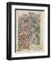 Rose' Wallpaper Design (Pencil and W/C on Paper)-William Morris-Framed Giclee Print