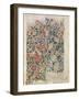 Rose' Wallpaper Design (Pencil and W/C on Paper)-William Morris-Framed Giclee Print