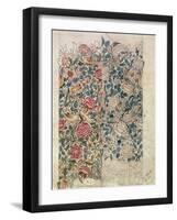 Rose' Wallpaper Design (Pencil and W/C on Paper)-William Morris-Framed Giclee Print