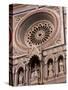 Rose Window and Facade of Polychrome Marble, Duomo Santa Maria Del Fiore, Florence, Tuscany, Italy-Patrick Dieudonne-Stretched Canvas