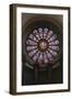 Rose Window and Stained-Glass Window, Cathedral of Notre-Dame-null-Framed Giclee Print