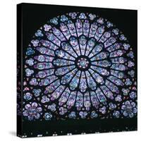 Rose window in Notre Dame, 14th century. Artist: Unknown-Unknown-Stretched Canvas