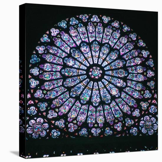 Rose window in Notre Dame, 14th century. Artist: Unknown-Unknown-Stretched Canvas