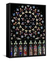 Rose Window in Notre-Dame-Des-Carmes Church, Pont-L'Abbe, Pont-L'Abbe, Finistere, France, Europe-Godong-Framed Stretched Canvas