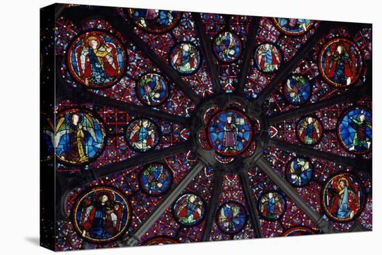 Rose Window, North Transept of the Primatial Cathedral of Saints John Baptist and Stephen-null-Stretched Canvas