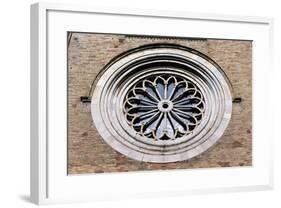 Rose Window of Crema Cathedral-null-Framed Giclee Print