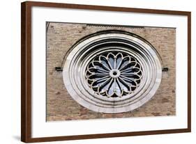 Rose Window of Crema Cathedral-null-Framed Giclee Print