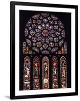 Rose Window of North Facade Chartres Cathedral Chartres France-null-Framed Photographic Print