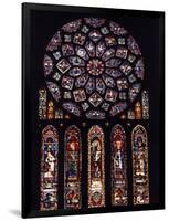 Rose Window of North Facade Chartres Cathedral Chartres France-null-Framed Photographic Print