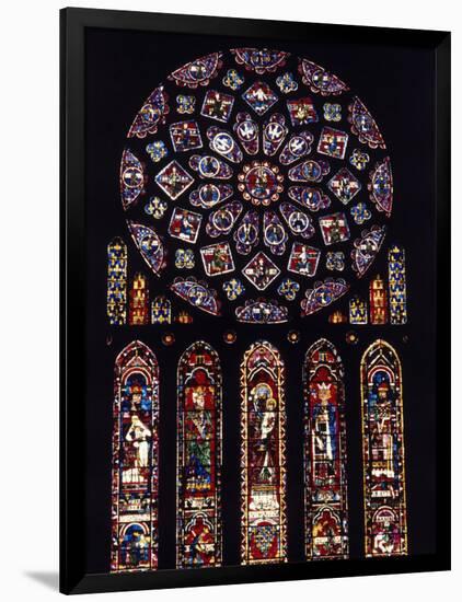 Rose Window of North Facade Chartres Cathedral Chartres France-null-Framed Photographic Print