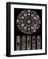 Rose Window of South Facade Chartres Cathedral Chartres France-null-Framed Photographic Print