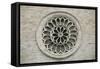 Rose Window on Facade of Cathedral of St Benedict-null-Framed Stretched Canvas