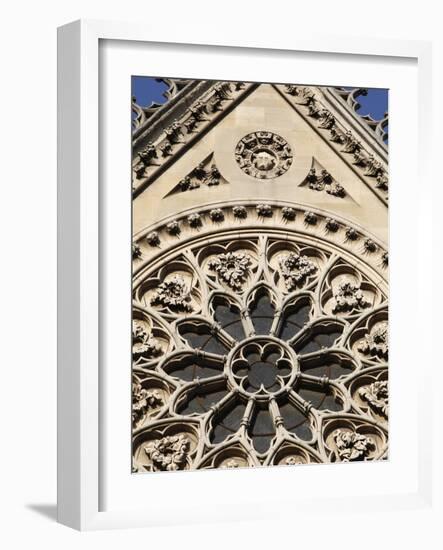 Rose Window on South Facade, Notre Dame Cathedral, Paris, France, Europe-Godong-Framed Photographic Print