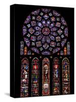 Rose Window, Stained Glass Windows in North Transept, Chartres Cathedral, UNESCO World Heritage Sit-Nick Servian-Stretched Canvas