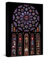 Rose Window, Stained Glass Windows in North Transept, Chartres Cathedral, UNESCO World Heritage Sit-Nick Servian-Stretched Canvas