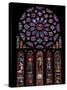 Rose Window, Stained Glass Windows in North Transept, Chartres Cathedral, UNESCO World Heritage Sit-Nick Servian-Stretched Canvas