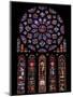 Rose Window, Stained Glass Windows in North Transept, Chartres Cathedral, UNESCO World Heritage Sit-Nick Servian-Mounted Photographic Print