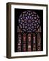 Rose Window, Stained Glass Windows in North Transept, Chartres Cathedral, UNESCO World Heritage Sit-Nick Servian-Framed Photographic Print