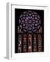 Rose Window, Stained Glass Windows in North Transept, Chartres Cathedral, UNESCO World Heritage Sit-Nick Servian-Framed Photographic Print