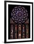 Rose Window, Stained Glass Windows in North Transept, Chartres Cathedral, UNESCO World Heritage Sit-Nick Servian-Framed Photographic Print