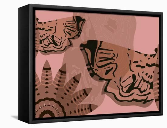 Rose Wine Blush-Belen Mena-Framed Stretched Canvas