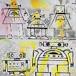 Mum and Son Robots-Roseanne Jones-Giclee Print