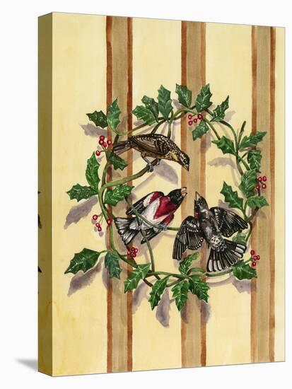 Rosebreasted Grosbeaks-Charlsie Kelly-Stretched Canvas