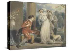 Rosebud, or the Judgement of Paris, 1791 (W/C and Bodycolour over Graphite on Paper)-Richard Westall-Stretched Canvas