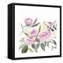 Rosebud Watercolor I-Victoria Borges-Framed Stretched Canvas