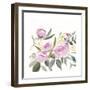 Rosebud Watercolor I-Victoria Borges-Framed Art Print