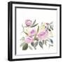 Rosebud Watercolor I-Victoria Borges-Framed Art Print