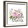 Rosebud Watercolor II-Victoria Borges-Framed Art Print