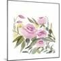 Rosebud Watercolor II-Victoria Borges-Mounted Art Print