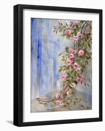 Rosebush and Glass-Li Bo-Framed Giclee Print