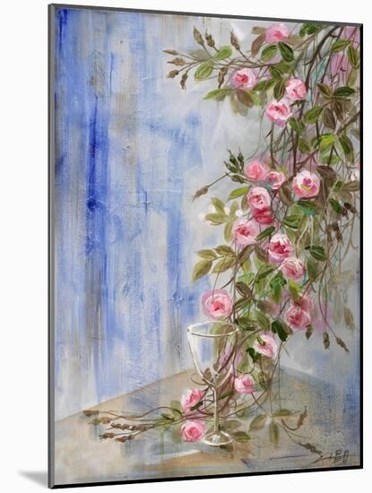 Rosebush and Glass-Li Bo-Mounted Giclee Print