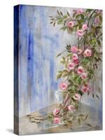 Rosebush and Glass-Li Bo-Stretched Canvas