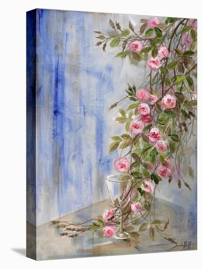 Rosebush and Glass-Li Bo-Stretched Canvas