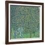 Rosebushes under the Trees-Gustav Klimt-Framed Giclee Print