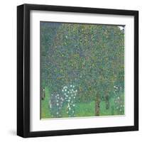 Rosebushes Under the Trees-Gustav Klimt-Framed Art Print