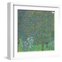 Rosebushes Under the Trees-Gustav Klimt-Framed Art Print