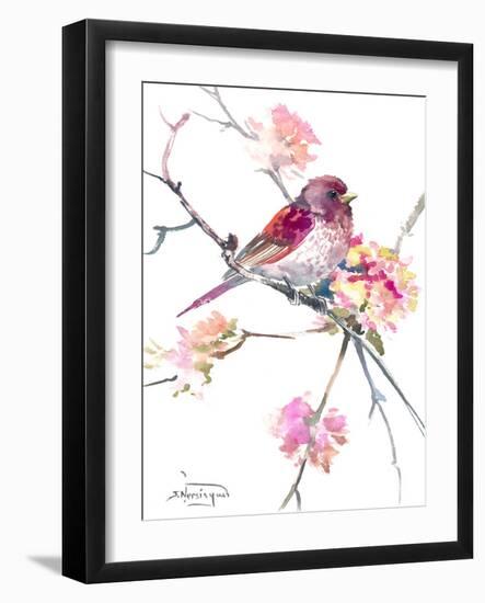 Rosefinch-Suren Nersisyan-Framed Art Print