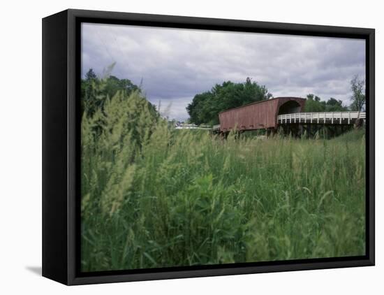Roseman Covered Bridge, Iowa, USA-null-Framed Stretched Canvas