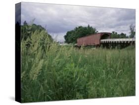 Roseman Covered Bridge, Iowa, USA-null-Stretched Canvas