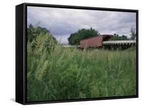Roseman Covered Bridge, Iowa, USA-null-Framed Stretched Canvas