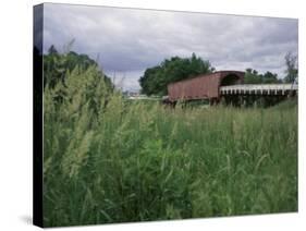 Roseman Covered Bridge, Iowa, USA-null-Stretched Canvas