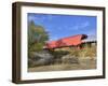 Roseman Covered Bridge Spans Middle River, Built in 1883, Madison County, Iowa, Usa-Jamie & Judy Wild-Framed Photographic Print