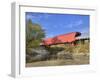 Roseman Covered Bridge Spans Middle River, Built in 1883, Madison County, Iowa, Usa-Jamie & Judy Wild-Framed Photographic Print